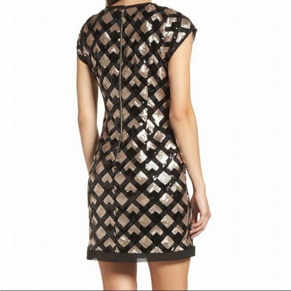 Eliza J Cap Sleeve Sequin Dress - Picture 3 of 11